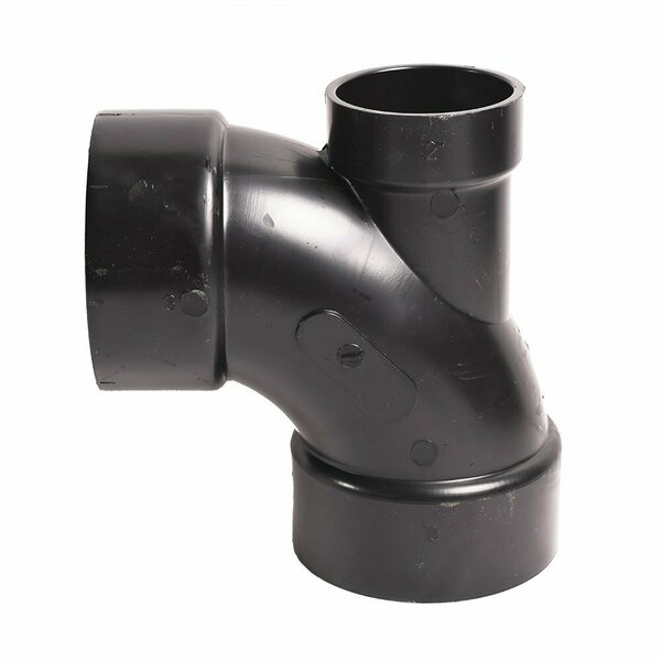 Thrifco Plumbing 3 Inch X 3 Inch X 2 Inch ABS 1/4 Bend Elbow with Low Heel 6792245